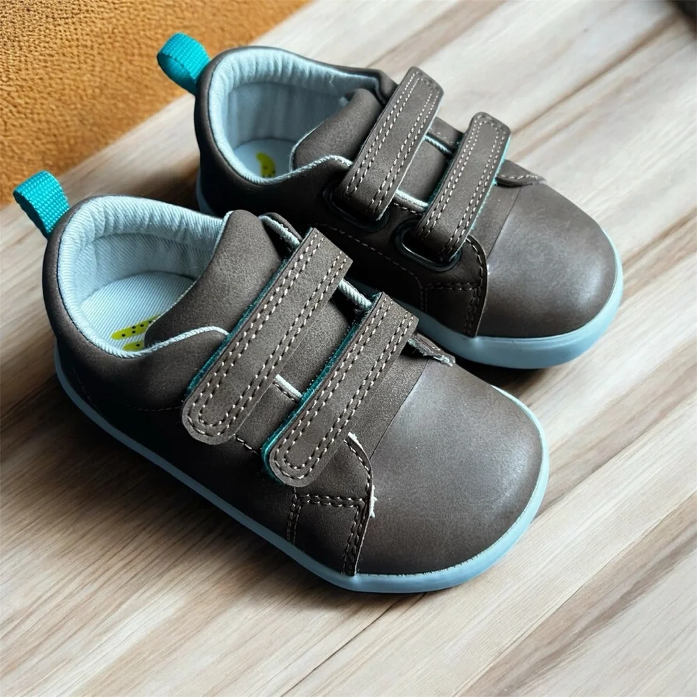 Ten Little Space Everyday Original Sneakers Kids Sz 7 Walking Wide Shoes Brown